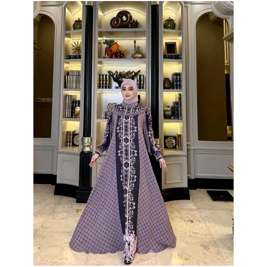 Dress Gamis Shellasaukia Baju Wanita Muslim Dewasa Remaja Kondangan Lebaran Pesta