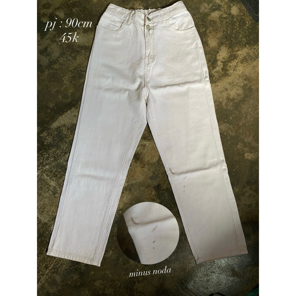 jeans wanita broken white