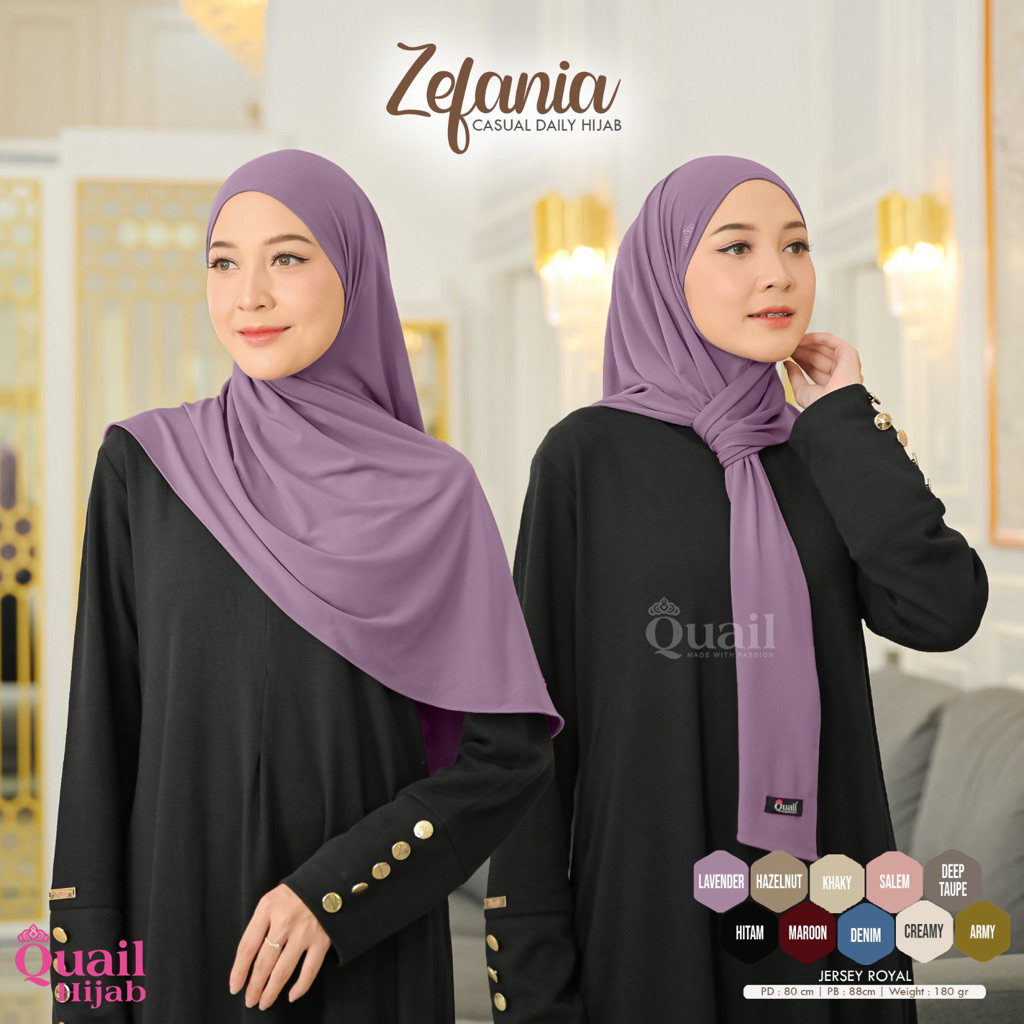 Quail Hijab - ZEFANIA CASUAL DAILY HIJAB ORI QUAIL