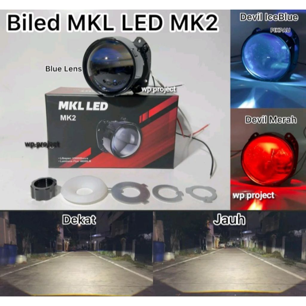 Lampu Biled Projector MKL 2,5 Inch Bluelens MKL MK2 Gen 2 Flat Cut Off 60 WATT Original BILED MKL