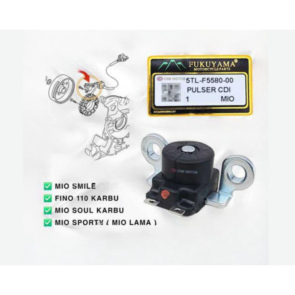 Pulser CDI Mio Smile Mio Sporty Fino Karbu Mio Soul Karbu  Jupiter Z Fukuyama