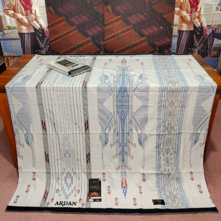 ARDAN Sarung Pria Dewasa Bahan Premium Motif Eksklusif Putih Brilliance ardan brillian putih