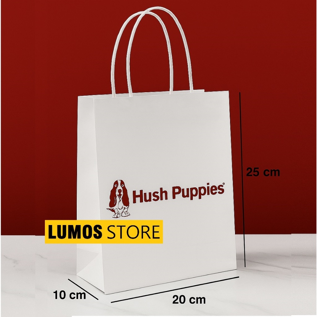Paper bag Hush Puppies small tas kado hadiah hampers