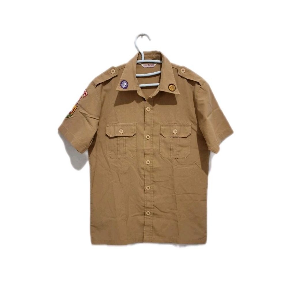 Baju Seragam Pramuka Penggalang SMP BPK Penabur Size M  ld 90 cm