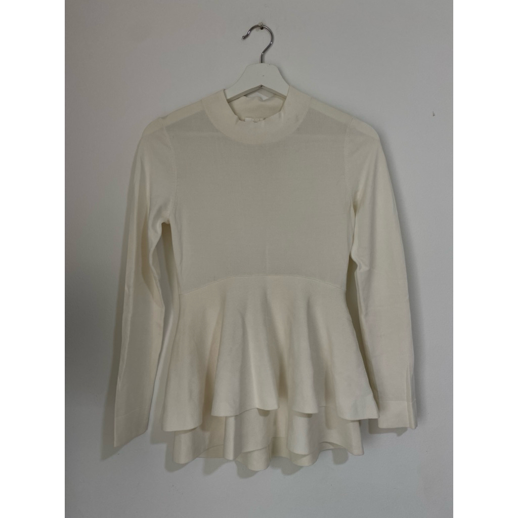Preloved white blouse knit - COS