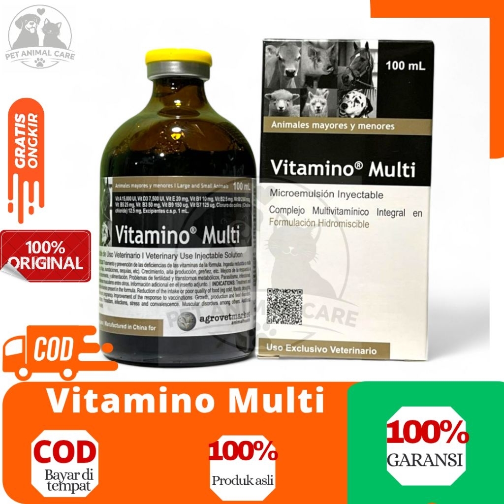 VITAMINO MULTI 100 ml - ATP Multivitamin Kompleks Untuk Hewan Ternak