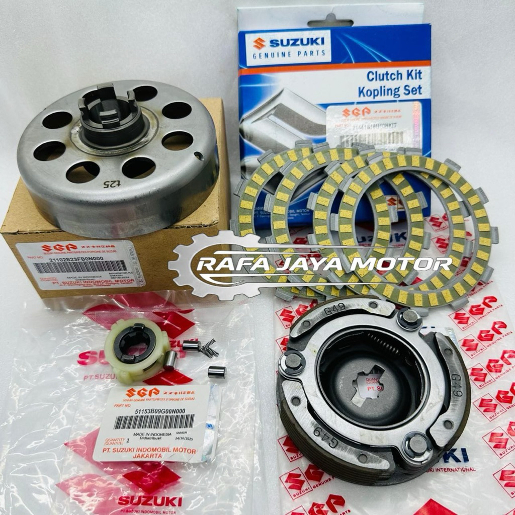 Paket Mangkok Ganda + Kampas Ganda Assy + Plat Kopling + Cage Shogun 125 SP Shogun 125 R RR FL FD Ar
