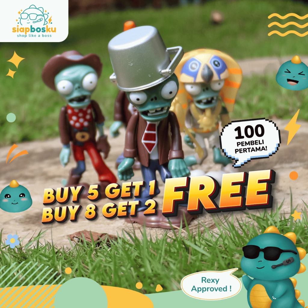 MAINAN ANAK PLANTS VS ZOMBIES 2 SET ACTION FIGURE TEMBAK PLANT VS ZOMBIE PVZ