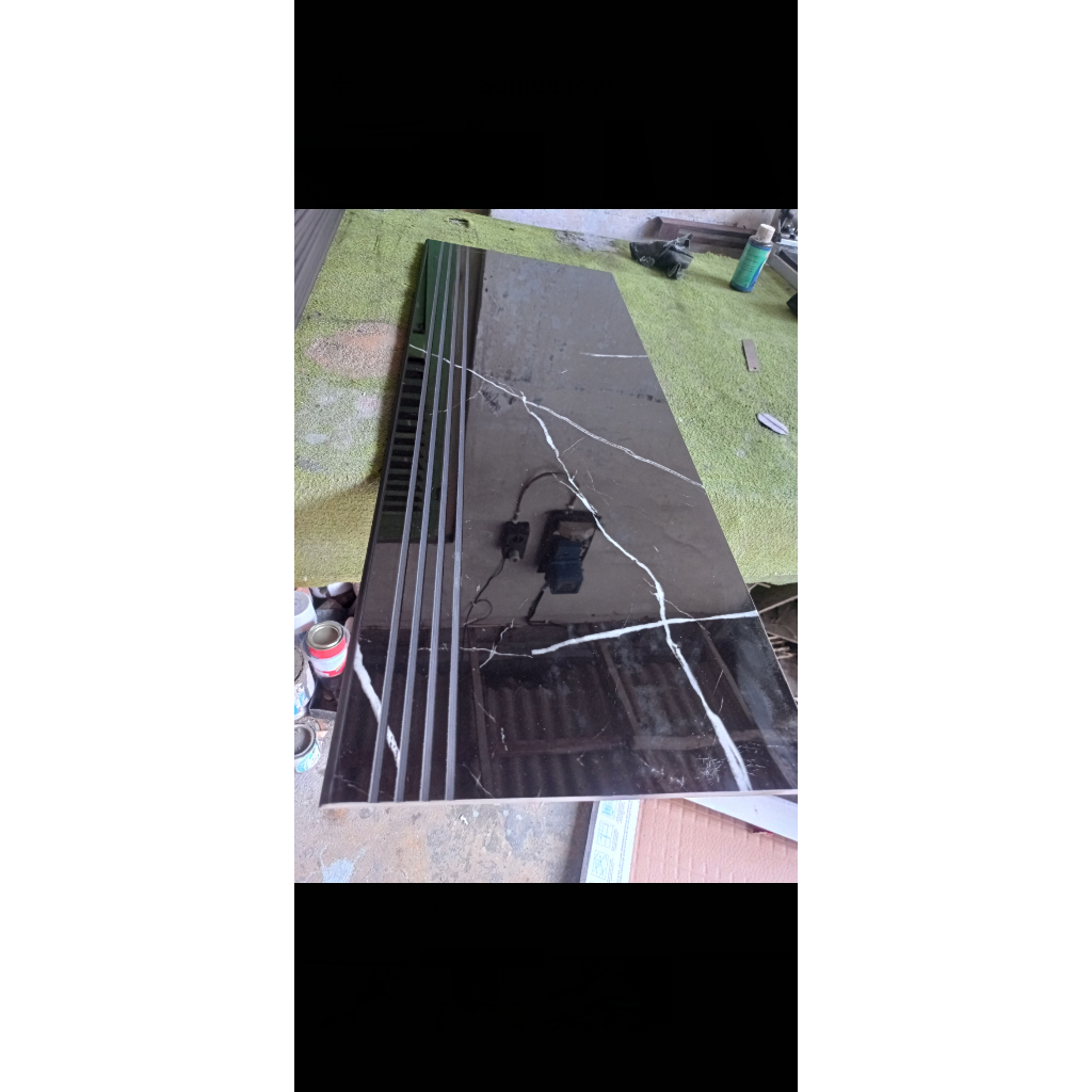 stepnosing pijakan tangga Granit 30x90 hitam glossy anti slip