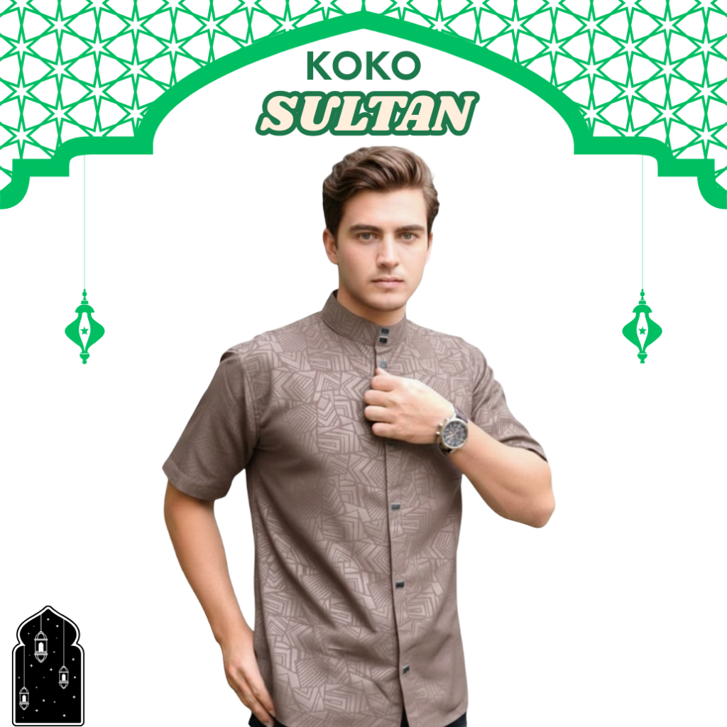 Baju Muslim Koko Pria Sultan Premium Embos