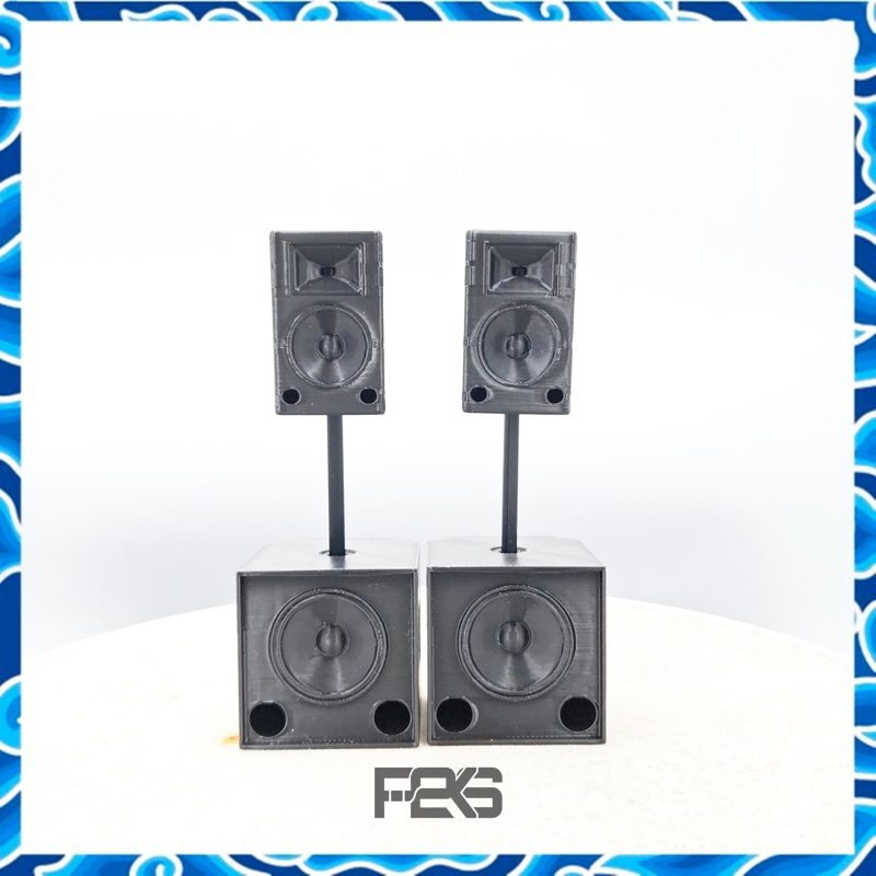 Miniatur Sound System sub 18 inch Hiasan Meja Properti fotograpi Dekorasi Rumah Aesthetic skala 1:22
