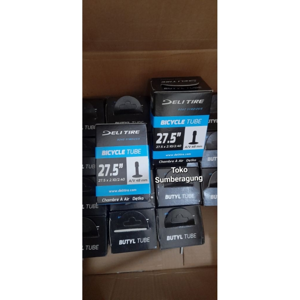 Ban dalam sepeda MTB ukuran 27.5 cop panjang AV 48 mm Swallow Delitire Ban dalam sepeda MTB ukuran 2
