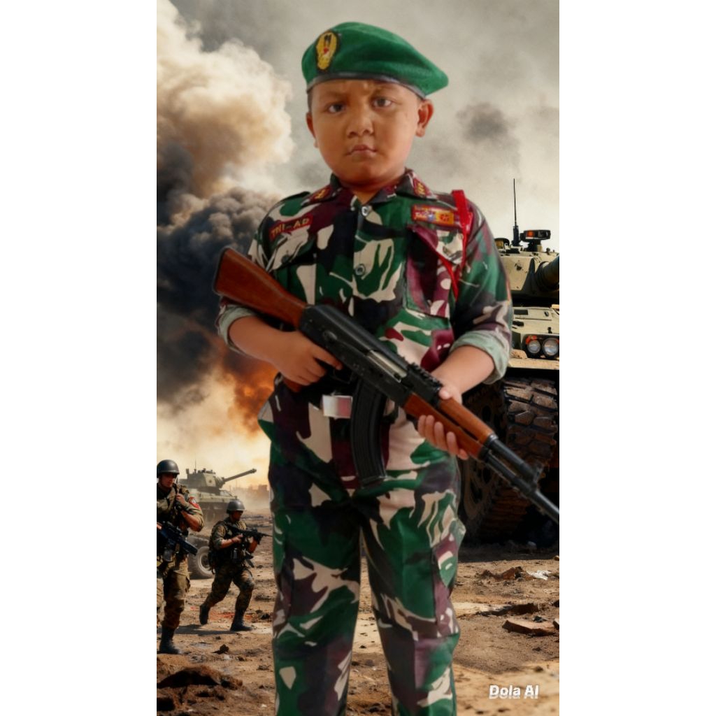 baju kostum tentara anak propesi tni ade tni au. tni ade. tni ade kopasus. tentara loreng anak tk pa