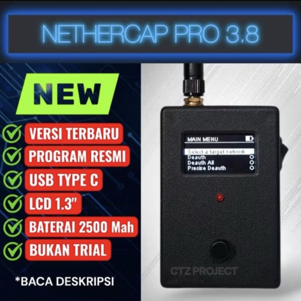 NETHERCAP PRO TERBARU V 3.9.0 ORIGINAL, Wemos, Evil Twin, Deauther, Password wifi