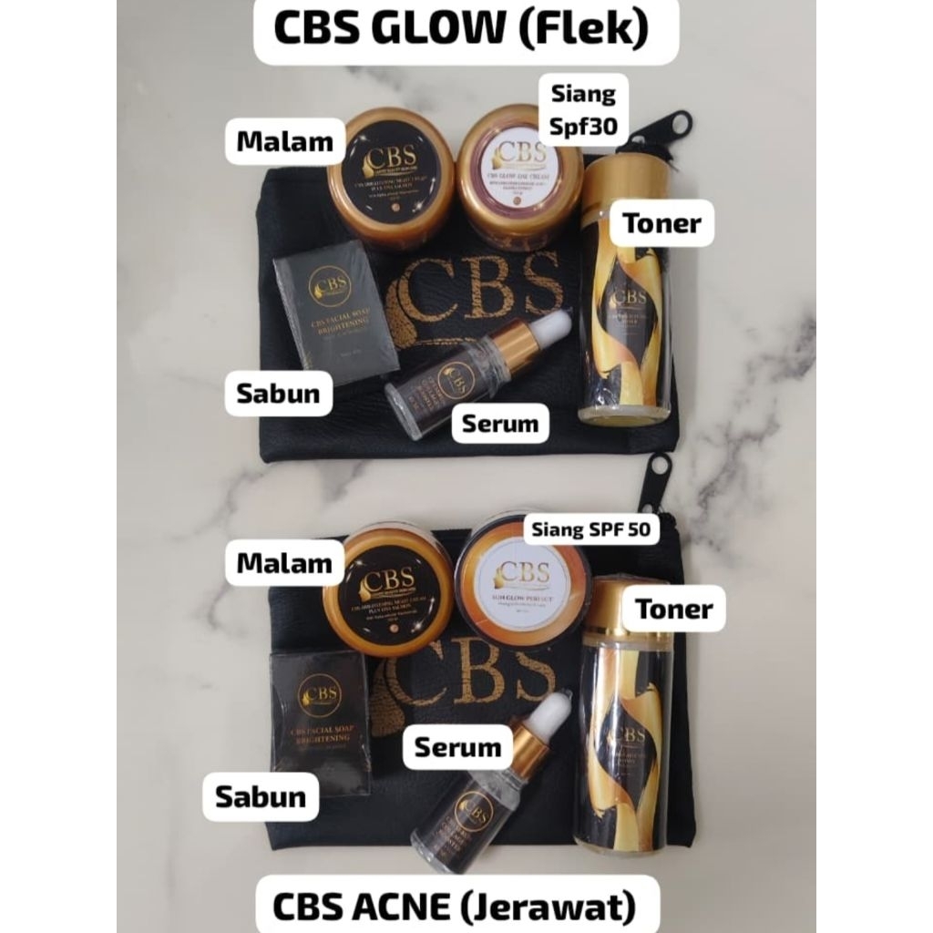 CBS (TERBARU 1 Paket isi 5 )CBS GLOW/CBS Acne/Cekfit Beauty Skincare/ Skincare Virall / 150.000 sepa