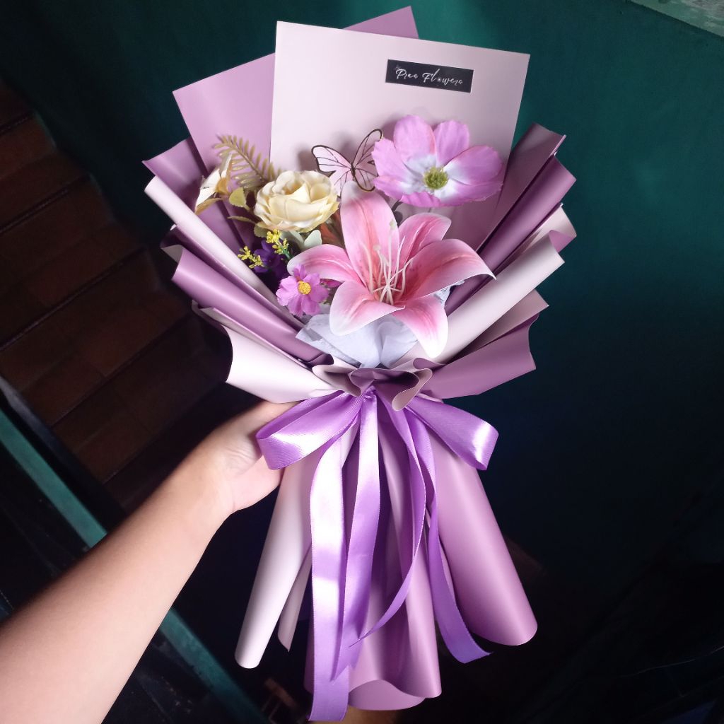 Buket Bunga Artificial Bunga Lily