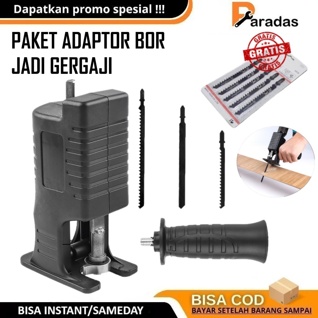 Gergaji kayu Gergaji Adaptor Mesin bor/3 Saw reciprocating Jigsaw jig saw Mesin bor tangan Gergaji K