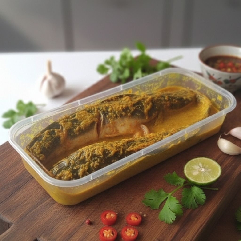 Ikan Lele Ungkep Bumbu Kuning per paket isi 2 ekor Frozen