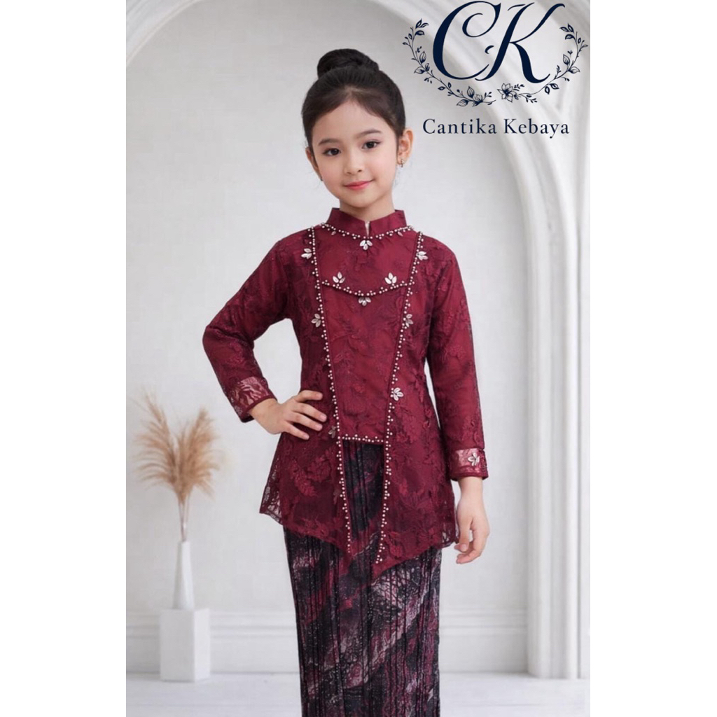 Set Kutubaru HIJAB ANAK / Kebaya Anak Modern / Kebaya Modern / Kebaya Anak Payet