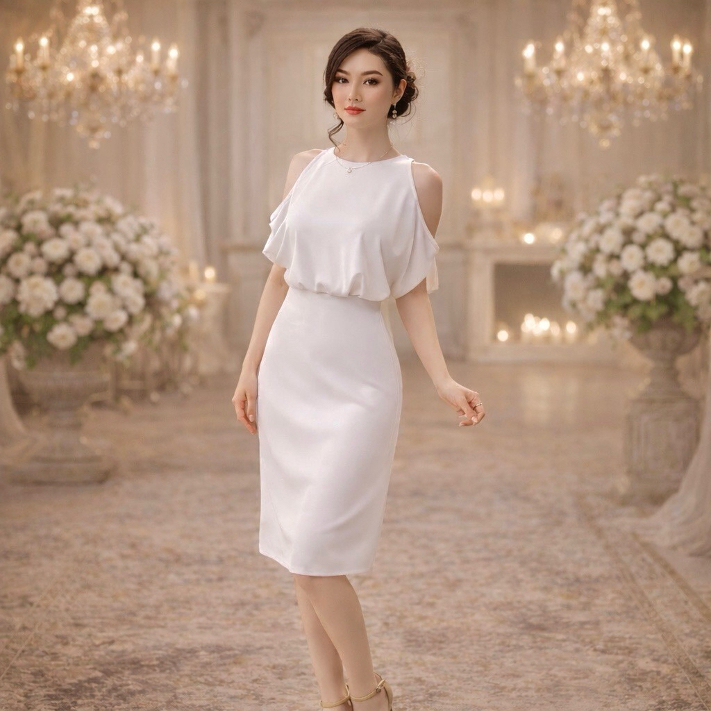 VIRA DRESS - Dress Pesta Wanita Bodycon Midi Dress Big Size Jumbo Ukuran Besar Plus Size Press Badan