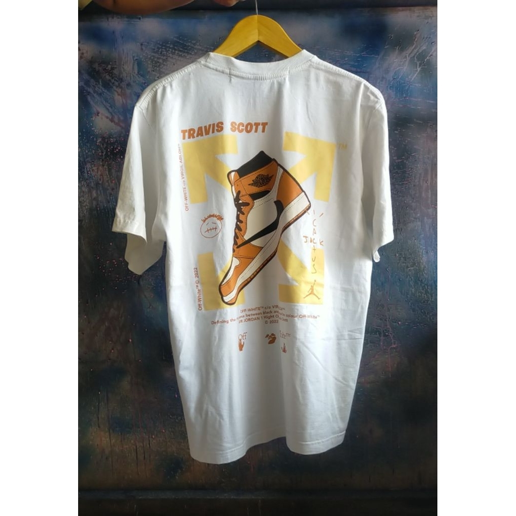 tshirt kaos putih off white collab jordan & polo