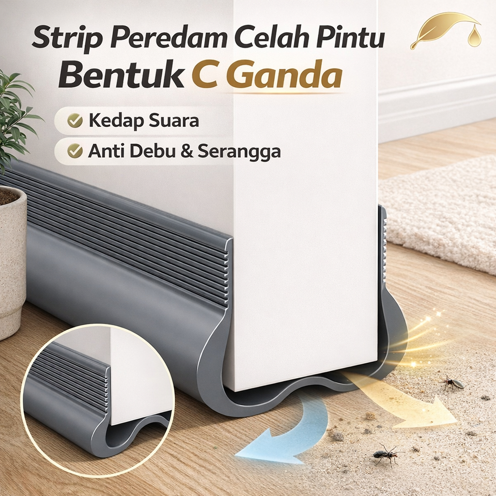 Pengiriman dalam 24 jam / Segel Pintu Kamar Tidur / Segel Pintu Anti Bocor / Segel Bawah Pintu / Pin