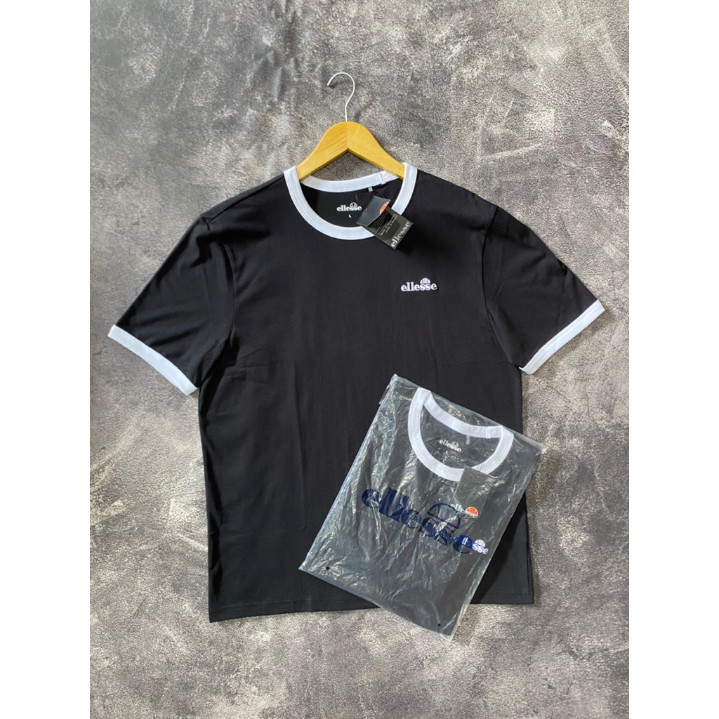 Ts ellesse ringer tee black white bnwtip original 100%