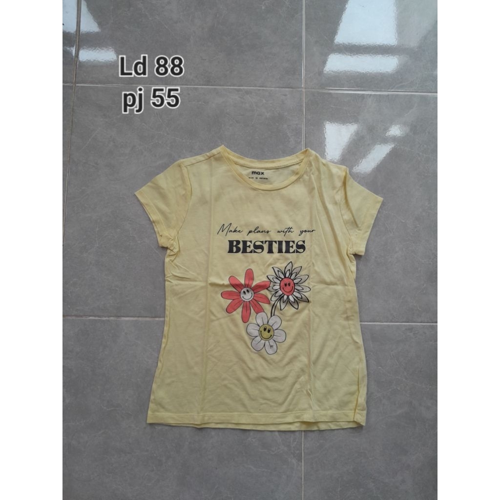 Kaos anak merk max kira² usia 9-13th second