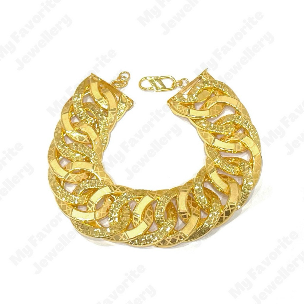 Gelang Sisik Naga Rantai Besar Emas Asli Kadar 700 16K