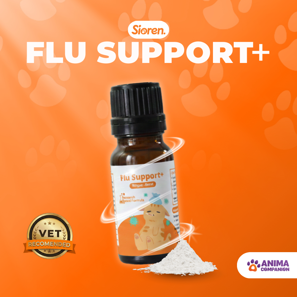 Sioren | Flu Support+ | Obat Flu Kucing dan Anjing | Meredakan Flu Anabul | Vitamin obat Flu Kucing 