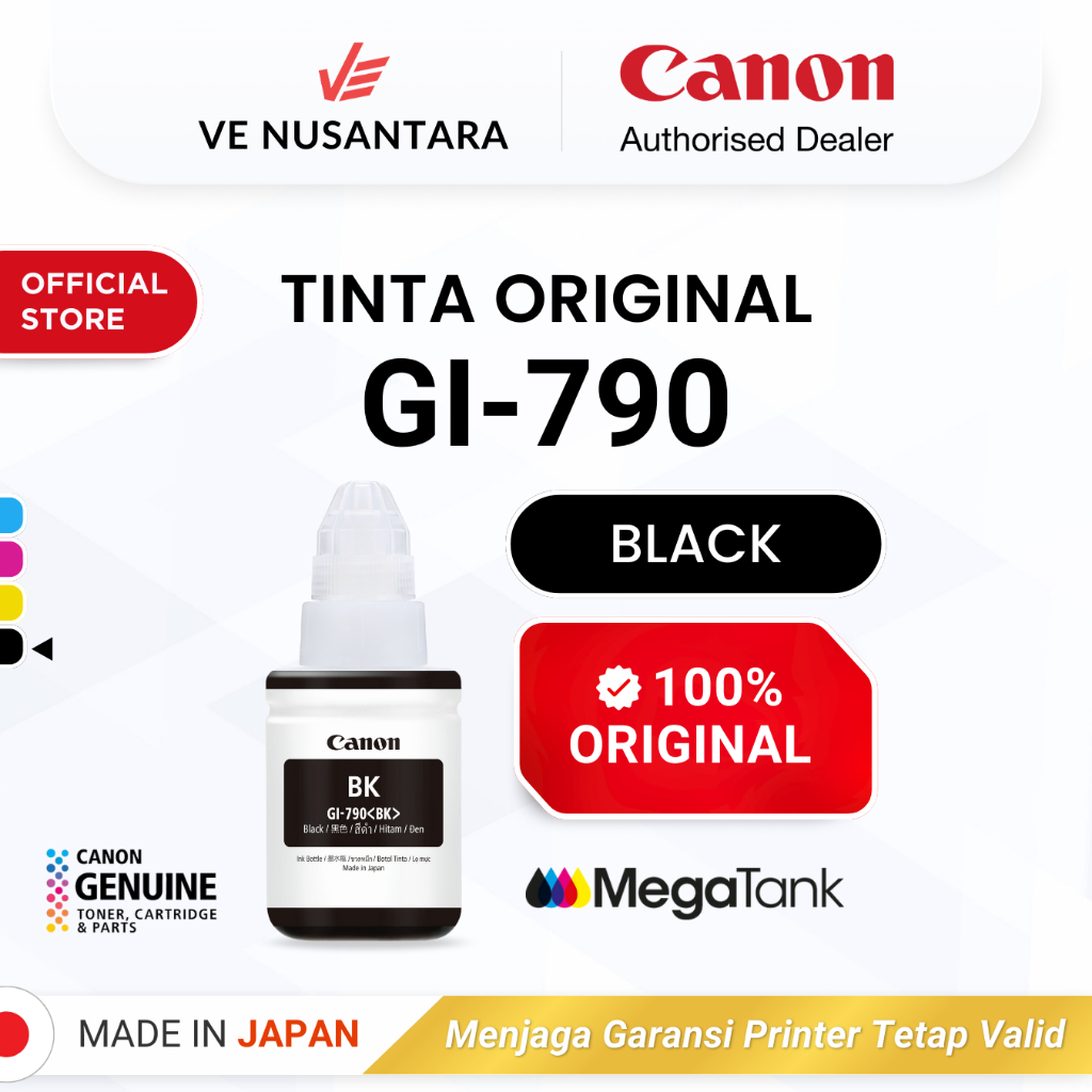 100% ORIGINAL Tinta Canon GI 790 – Printer G1010 G2010 G3010 G4010