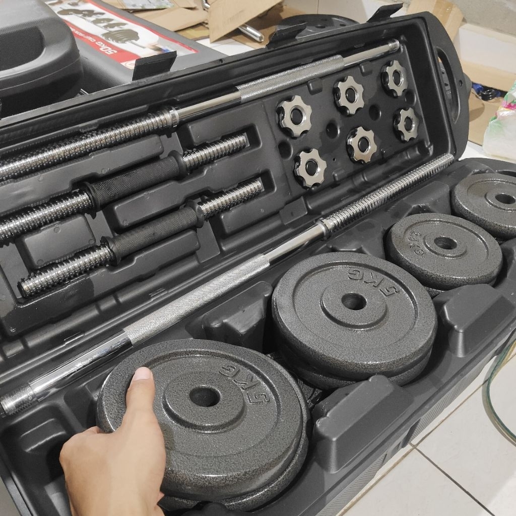 Barbell box set 50 kg besi