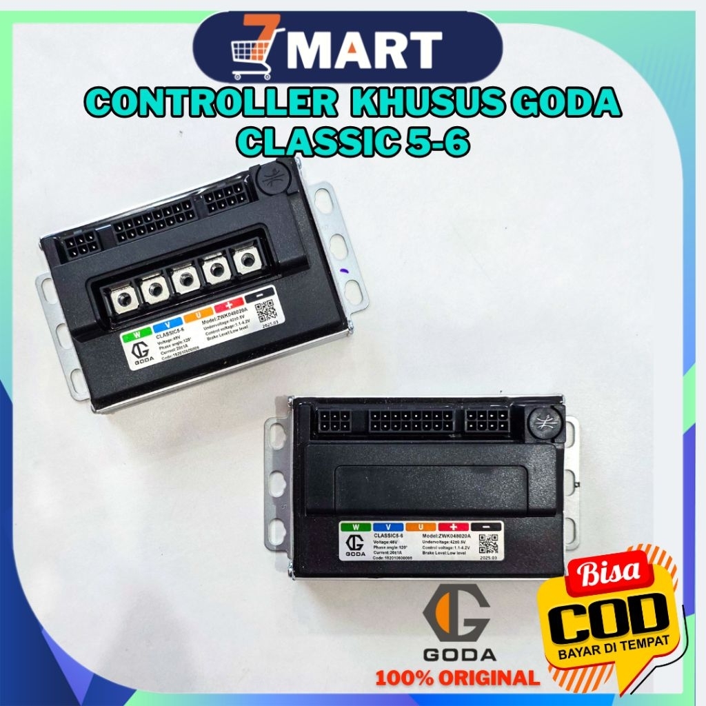 ORIGINAL Controller Sepeda Listrik Goda Baru Classic 5-6 Model ZWK048020A 48 Volt