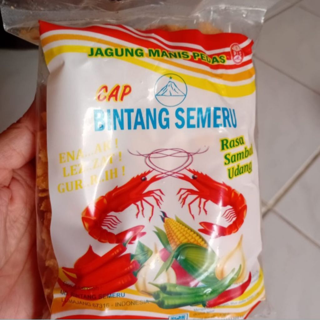 Jagung Manis Pedas Cap Bintang Semeru 100g - Rasa Sambal Udang, Enak dan Gurih