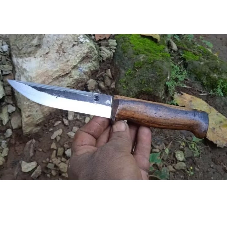 Pisau Bushcraft / Camping bahan L6 Stihl Germany