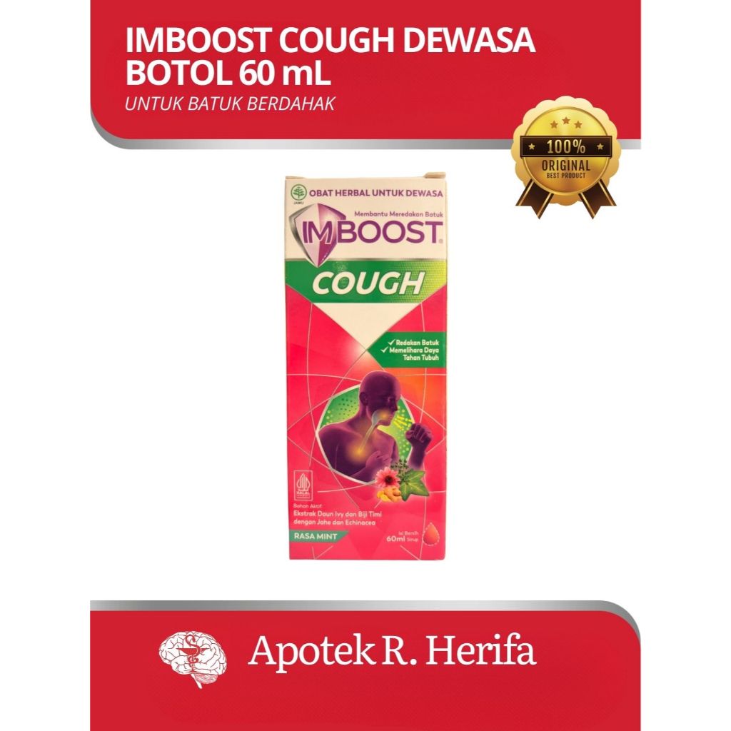 Imboost Cough Dewasa Sirup Obat Batuk Isi 60ml / Imboost