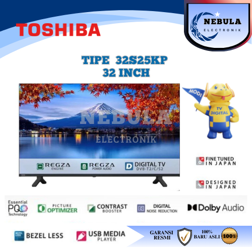 LED TV TOSHIBA 32 INCH DIGITAL TV/LED TOSHIBA DIGITAL TV 32 INCH BARU BERGARANSI REAMI