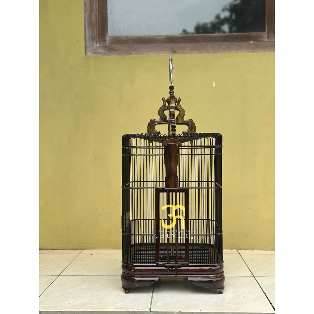 sangkar oval anis merah bahan sonokeling full