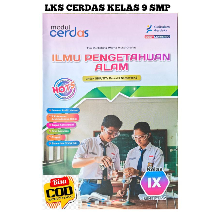 Lks Cerdas IPA Kelas 9 SMP/MTS Semester 2 Kurmer  Murah 64 Hal