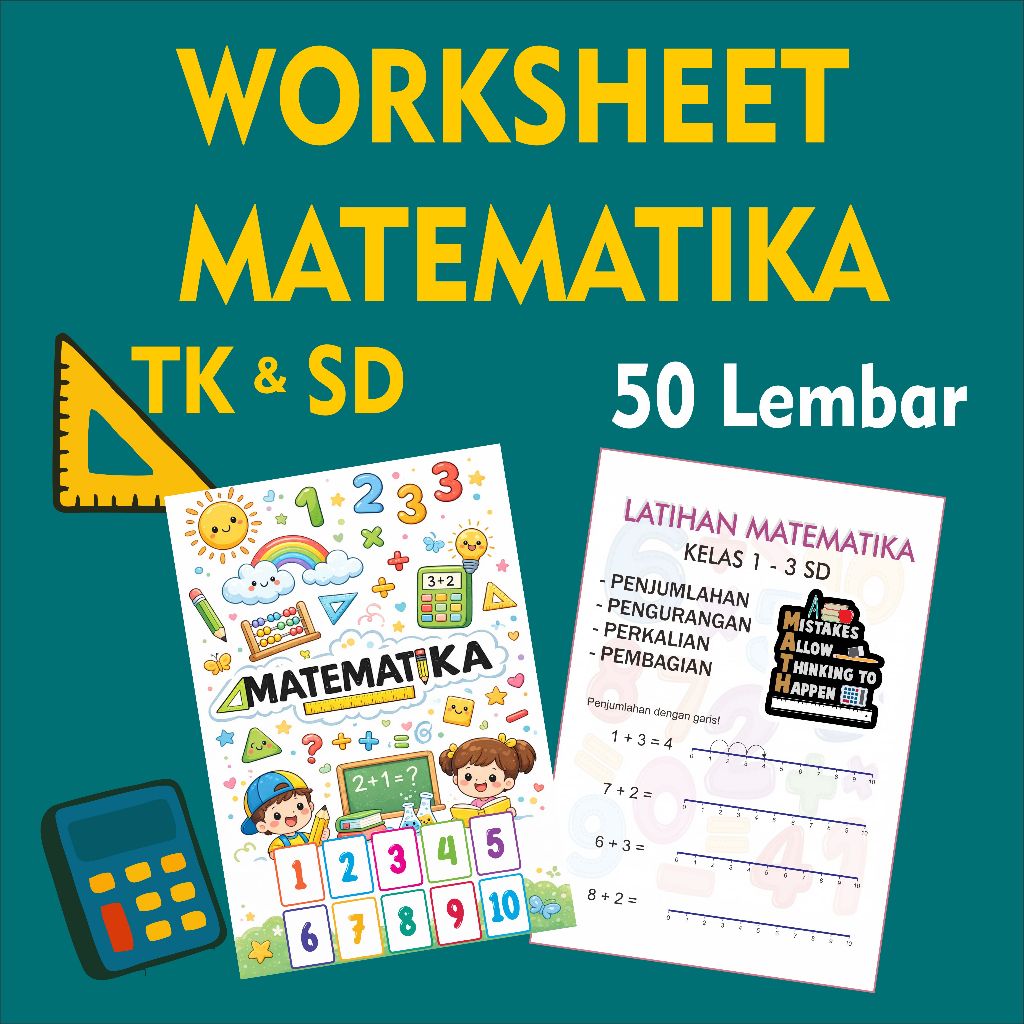 WORKSHEET SOAL LATIHAN MATEMATIKA PAUD SAMPAI SD