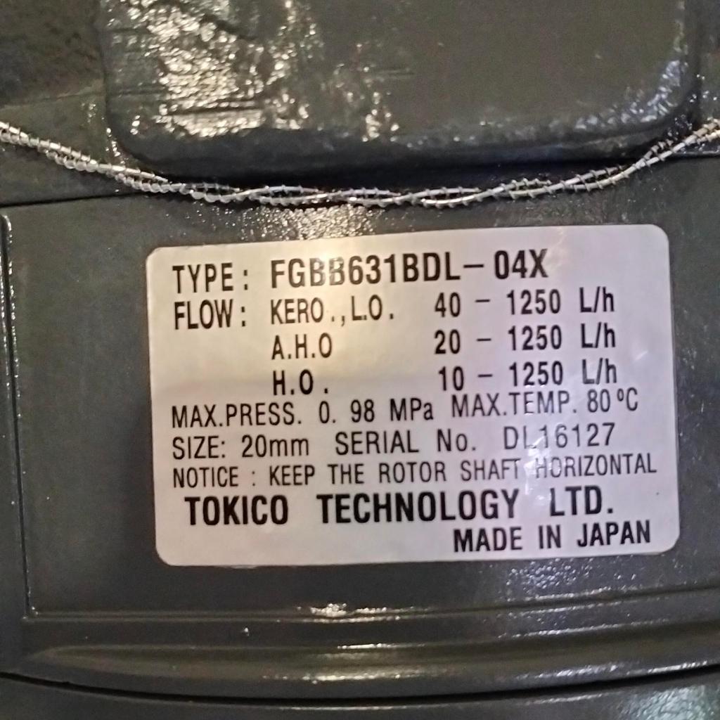 Flow meter solar Tokico type FGBB631BDL - 04X size 3/4 ( 20mm)