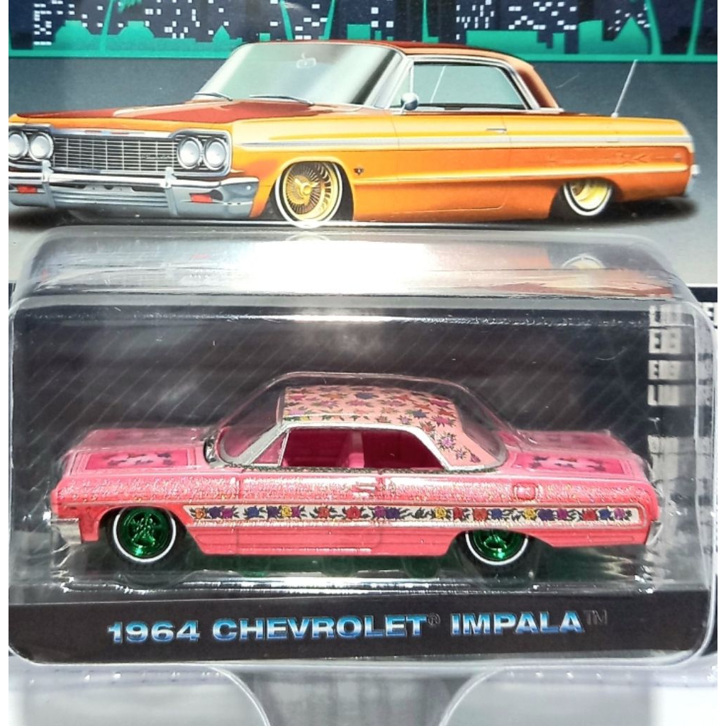 Greenlight Lowrider Diecast 1964 Chevrolet Impala Green Machine CHASE