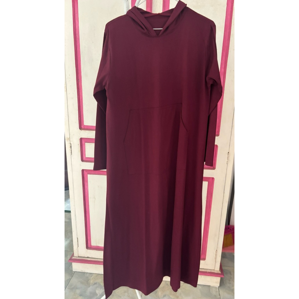 prelove dress/ gamis merah marun