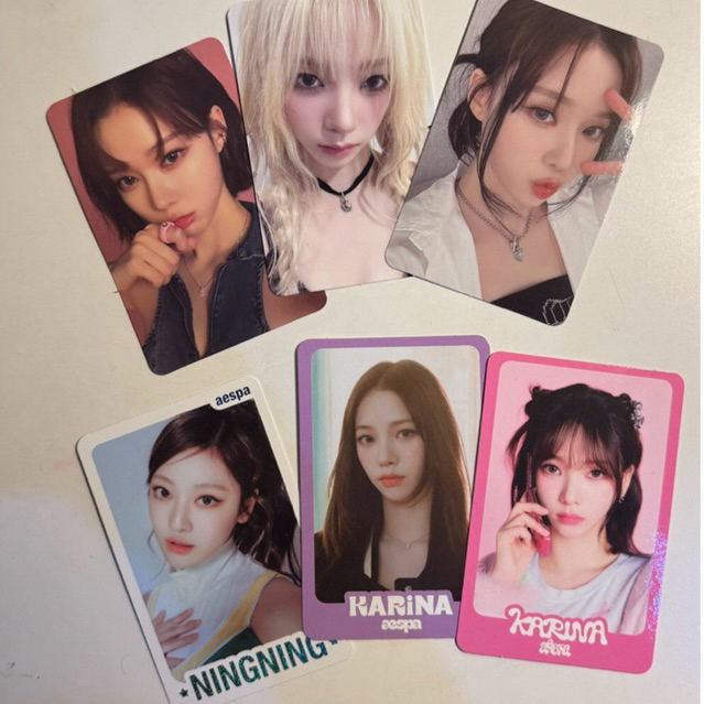 photocard pc karina winter aespa trading card my world