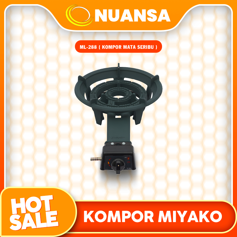 Miyako ML-288 adalah kompor gas komersial 1 tungku berbahan besi cor (cast iron) yang kuat, ideal un