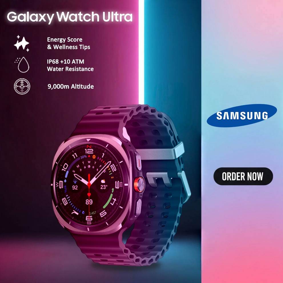 Flash Sale Samsung Galaxy Watch Ultra 47mm Waterproof Bluetooth SmartWatch Jam Tangan Wanita Jam Tan