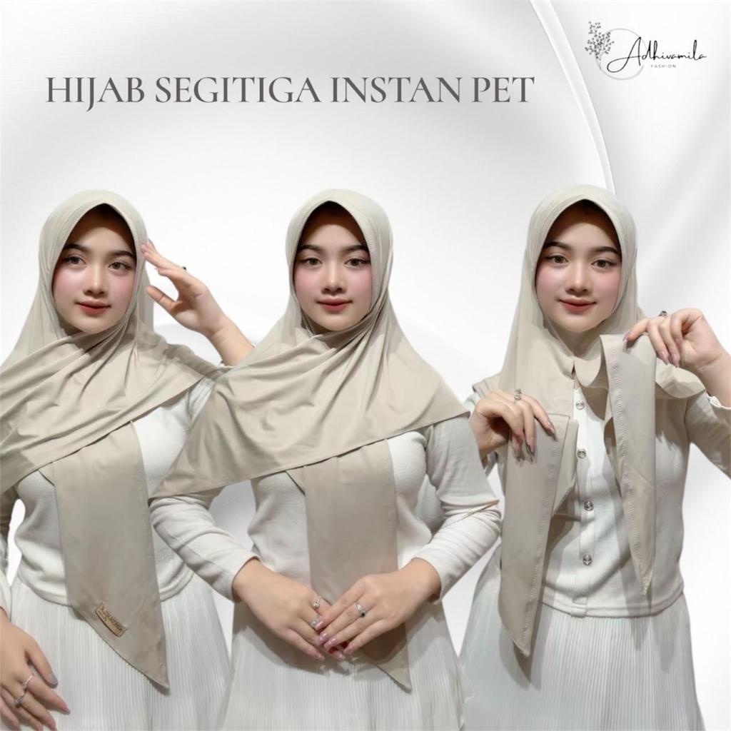 HIJAB SEGITIGA INSTAN PET JERSEY PREMIUM|| SEGITIGA INSTAN JERSEY PET|| SEGITIGA PET JERSEY
