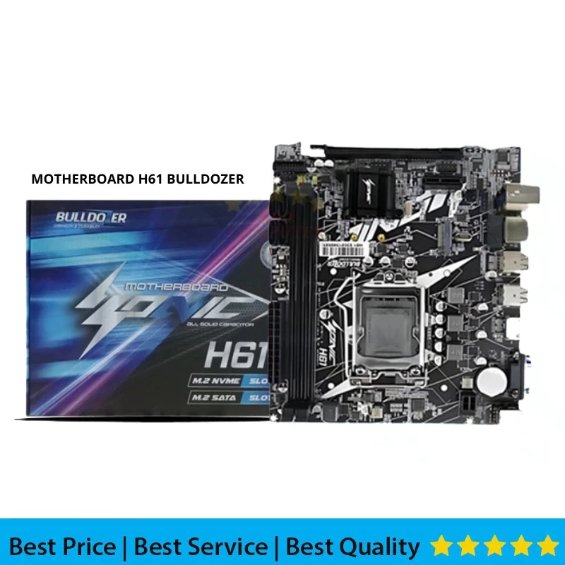 Motherboard Bulldozer Sonic H61 with M2 NVMe Slot - LGA 1155 with M2 NVMe Slot - LGA 1155