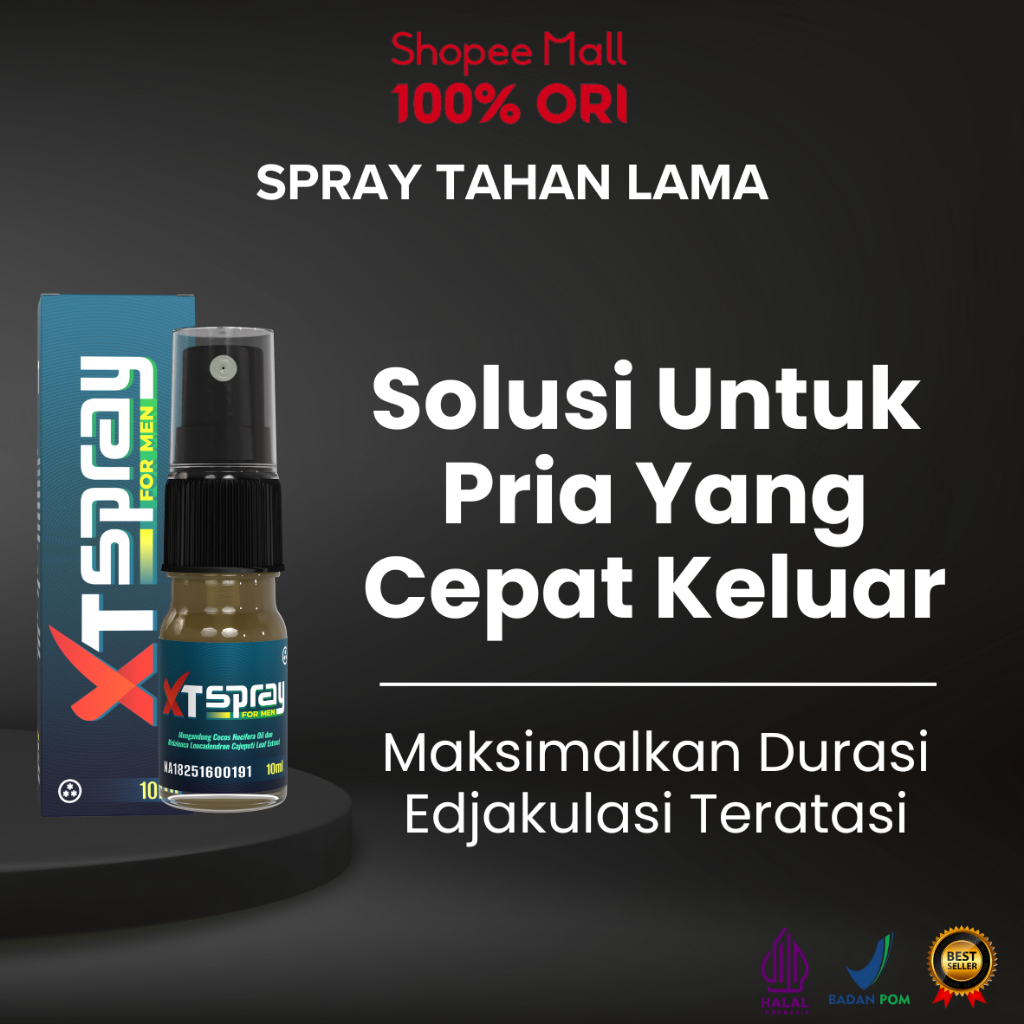 Spray Obat Kuat Pria (BPOM) - Tahan Lama Tanpa Efek Kebas
