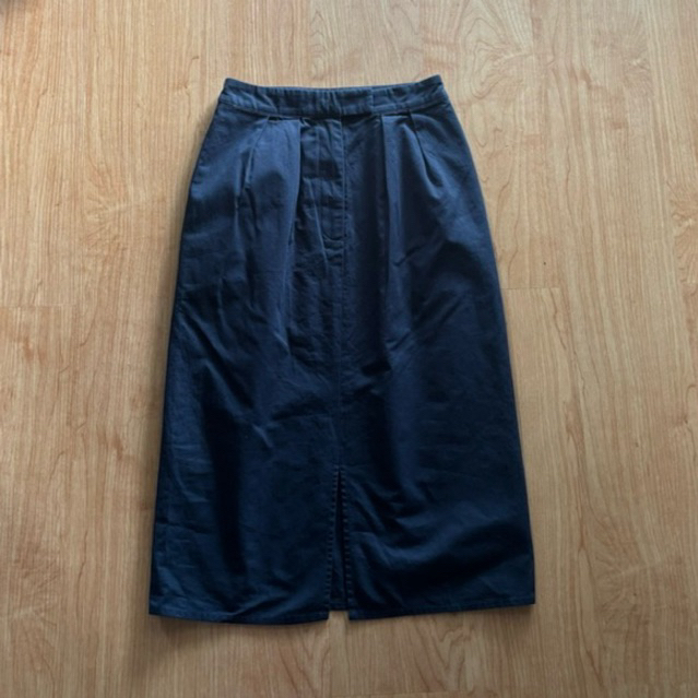 ROK I33 SKIRT MIDI navy span katun office formal LB love bonito pendek 3/4 Short tanggung length cas